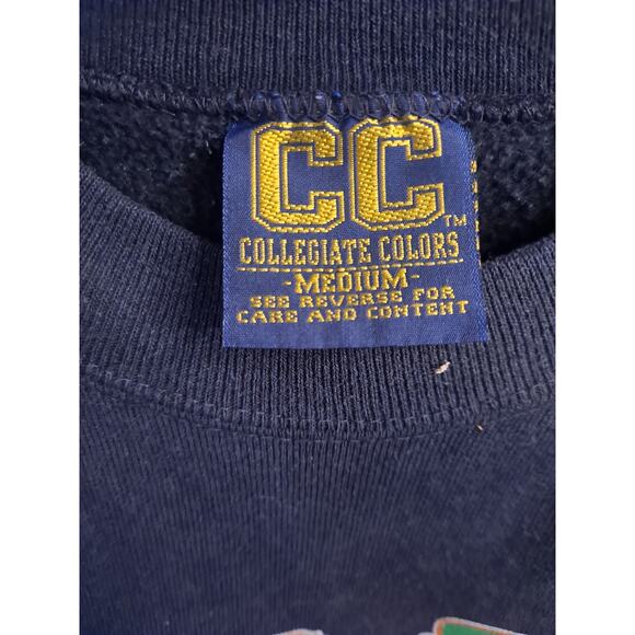 VTG Collegiate Colors Mens Navy University of Miami Sweatshirt Size M - Picture 4 of 6